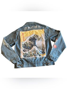 Brooklyn Cloth “Survival of the Fittest” Japanese Wave Denim Jean Jacket Medium